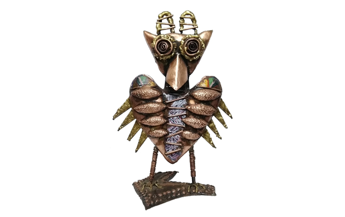 S.Hemalatha
HE17
Owl
Welded Copper Oxidised with Enamel
11 x 8.5 x 16 inches
Unavailable (Can be commissioned)